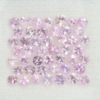 2.0-3.7 mm Natural Pink Sapphire Loose Gemstone Round Diamond Cut Vs Quality