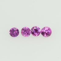 0.8-1.9 mm Natural Pink Sapphire Loose Gemstone Round Diamond Cut Cleanish Quality A Color