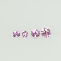 1.4-1.7 mm Natural Pink Sapphire Loose Gemstone Round Diamond Cut Cleanish Quality Color