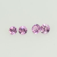 1.4-1.7 mm Natural Pink Sapphire Loose Gemstone Round Diamond Cut Cleanish Quality Color