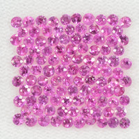 2.0 mm Natural Pink Sapphire Loose Gemstone Round Diamond Cut Vs Quality A+ Color