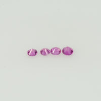 2.0 mm Natural Pink Sapphire Loose Gemstone Round Diamond Cut Vs Quality A Color