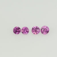 2.0 mm Natural Pink Sapphire Loose Gemstone Round Diamond Cut Vs Quality A Color