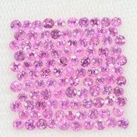 2.0 mm Natural Pink Sapphire Loose Gemstone Round Diamond Cut Vs Quality Color