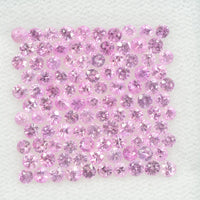 2.0 mm Natural Pink Sapphire Loose Gemstone Round Diamond Cut Vs Quality Color