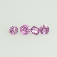 2.0 mm Natural Pink Sapphire Loose Gemstone Round Diamond Cut Vs Quality Color
