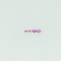 0.8-1.9 mm Natural Pink Sapphire Loose Gemstone Round Diamond Cut Vs Quality Color