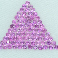 0.8-1.9 mm Natural Pink Sapphire Loose Gemstone Round Diamond Cut Vs Quality Color