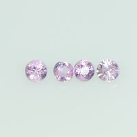 1.4-1.7 mm Natural Pink Sapphire Loose Gemstone Round Diamond Cut Vs Quality Color