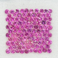 1.8-2.3 mm Natural Pink Sapphire Loose Gemstone Round Diamond Cut Vs Quality AAA Color