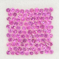 1.8-2.6 mm Natural Pink Sapphire Loose Gemstone Round Diamond Cut Vs Quality A+ Color