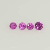 1.8-2.6 mm Natural Pink Sapphire Loose Gemstone Round Diamond Cut Vs Quality A+ Color