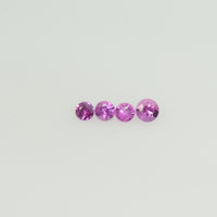 1.8-2.3 mm Natural Pink Sapphire Loose Gemstone Round Diamond Cut Vs Quality A Color