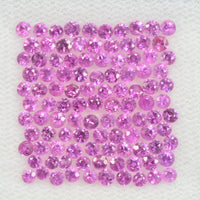 1.8-2.3 mm Natural Pink Sapphire Loose Gemstone Round Diamond Cut Vs Quality A Color