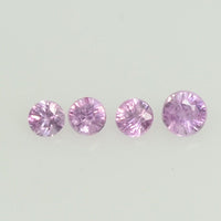 1.6-2.3 mm Natural Pink Sapphire Loose Gemstone Round Diamond Cut Vs Quality Color