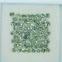 2.5-4 mm Natural Green Sapphire Loose Gemstone Round Diamond Cut Vs Quality Color