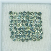 2.5-3.4 mm Natural Blue Green Teal Sapphire Loose Gemstone Round Cut