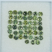 2.5-3.5 mm Natural Green Sapphire Loose Gemstone Round Diamond Cut Vs Quality Color