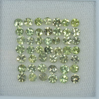 1.4-3.5 mm Natural Green Sapphire Loose Gemstone Round Diamond Cut Vs Quality Color - Thai Gems Export Ltd.