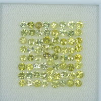 1.4-3.5 mm Natural Yellowish Green Sapphire Loose Gemstone Round Diamond Cut Vs Quality Color