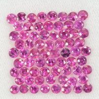 2.5 mm Natural Pink Sapphire Loose Gemstone Round Diamond Cut VS Quality AAA Color