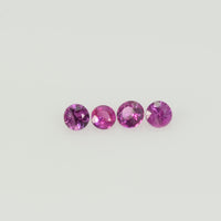 2.5 mm Natural Pink Sapphire Loose Gemstone Round Diamond Cut VS Quality A Color