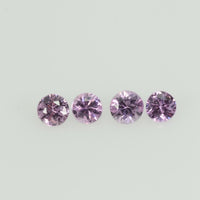 1.1-3.6 mm Natural Pink Sapphire Loose Gemstone Round Diamond Cut Cleanish Quality