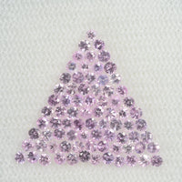 1.2-3.5 mm Natural Pink Sapphire Loose Gemstone Round Diamond Cut Cleanish Quality