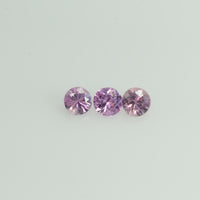 1.1-3.6 mm Natural Pink Sapphire Loose Gemstone Round Diamond Cut Cleanish Quality