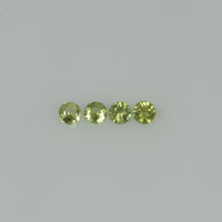 2-3.7 mm Natural Green Sapphire Loose Gemstone Round Diamond Cut Vs Quality Color