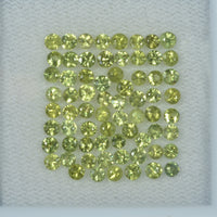 2-3.7 mm Natural Green Sapphire Loose Gemstone Round Diamond Cut Vs Quality Color
