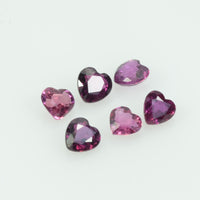 3.25 mm Lot Natural Ruby Loose Gemstone Heart Cut