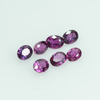 3.5x2.5 mm Lot Natural Thai Ruby Loose Gemstone Oval Cut
