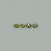 1.4-3.5 mm Natural Green Sapphire Loose Gemstone Round Diamond Cut Vs Quality Color