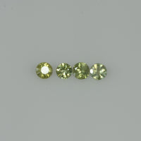 1.4-3.5 mm Natural Green Sapphire Loose Gemstone Round Diamond Cut Vs Quality Color
