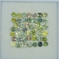 1.4-3.5 mm Natural Green Sapphire Loose Gemstone Round Diamond Cut Vs Quality Color