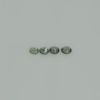 2.5-4.0 mm Natural Green Sapphire Loose Gemstone Round Diamond Cut Vs Quality Color