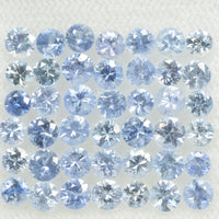 3.5 mm Natural BlueSapphire Loose Gemstone Round Diamond Cut cleanish Quality Color