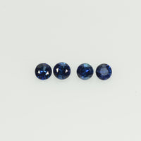 2.5 mm Natural BlueSapphire Loose Gemstone Round Diamond Cut Cleanish Quality Color