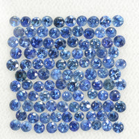 1.2-2 mm Natural Blue Sapphire Loose Gemstone Round Diamond Cut Cleanish Quality Color