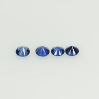 1.0-3.8 mm Natural Blue Sapphire Loose Gemstone Round Diamond Cut Cleanish Quality Color