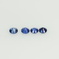 2.6-3.0 mm Natural Blue Sapphire Loose Gemstone Round Diamond Cut Cleanish Quality Color