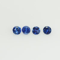 1.0-3.8 mm Natural Blue Sapphire Loose Gemstone Round Diamond Cut Cleanish Quality Color