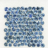 1.3-4 mm Natural Blue Sapphire Loose Gemstone Round Diamond Cut Cleanish Quality Color
