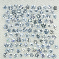 0.8-2.3 mm Natural Blue Sapphire Loose Gemstone Round Diamond Cut Cleanish Quality Color
