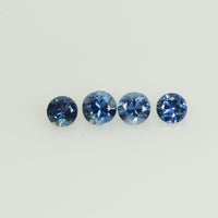 2-4 mm Natural Blue Sapphire Loose Gemstone Round Diamond Cut Vs Quality Color