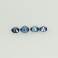 2-4 mm Natural Blue Sapphire Loose Gemstone Round Diamond Cut Vs Quality Color