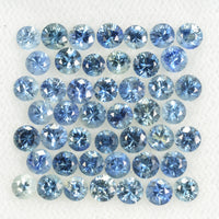 2-4 mm Natural Blue Sapphire Loose Gemstone Round Diamond Cut Vs Quality Color