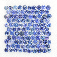 0.8-5.0 mm Natural Blue Sapphire Loose Gemstone Round Diamond Cut Vs Quality Color