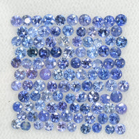1.2 -4.0 mm Natural Blue Sapphire Loose Gemstone Round Diamond Cut Vs Quality Color